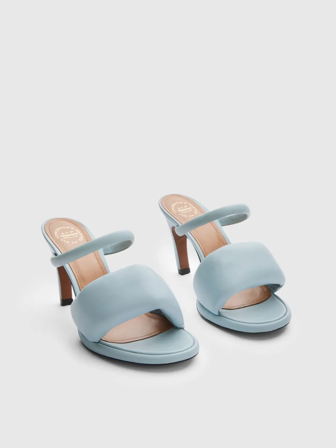 ATP Atelier Agnone Nappa Sandaler Med Klackar Pastellbla Best