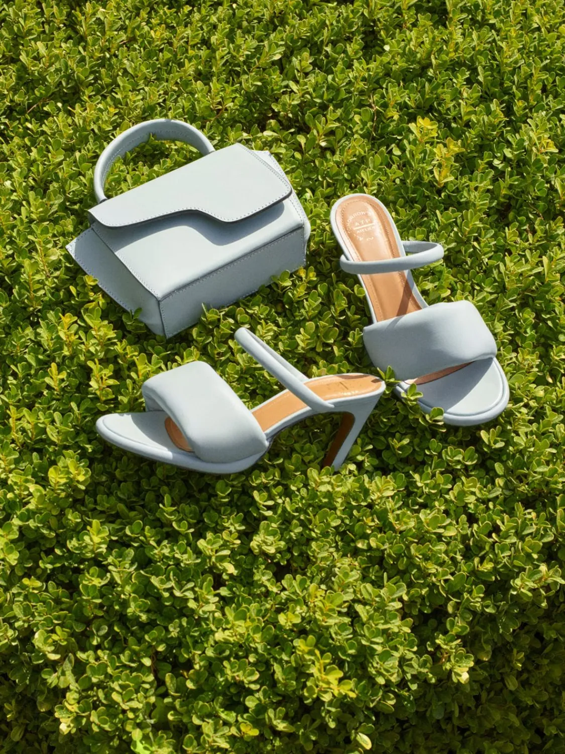 ATP Atelier Agnone Nappa Sandaler Med Klackar Pastellbla Best