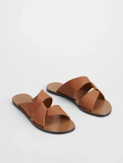 ATP Atelier Allai Lader Platta Sandaler Brandy Sale