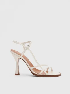 ATP Atelier Amalfi Nappa Sandaler Med Strappy Klackar Linne Store