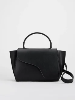 ATP Atelier Arezzo Saffiano Handvaska Svart Cheap