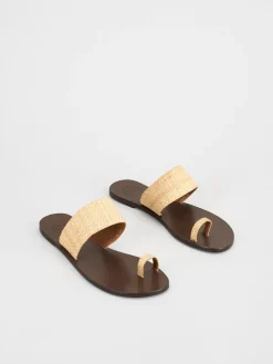 ATP Atelier Astrid Raffia Platta Sandaler Naturlig Shop