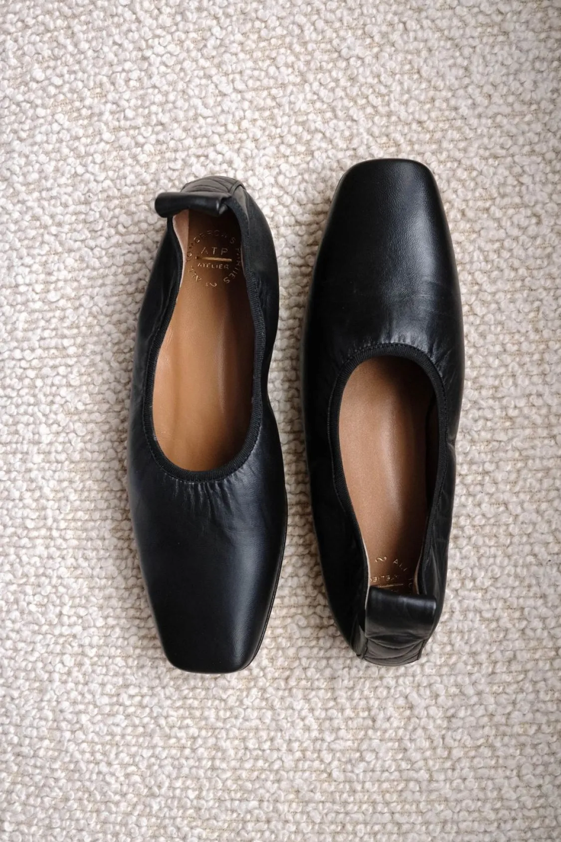 ATP Atelier Brindisi Nappa Ballet Flats Svart Cheap
