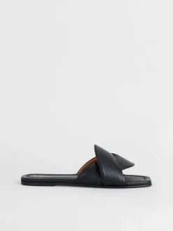 ATP Atelier Capurso Nappa Platta Sandaler Svart Shop