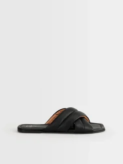 ATP Atelier Cotti Nappa Platta Sandaler Svart Cheap