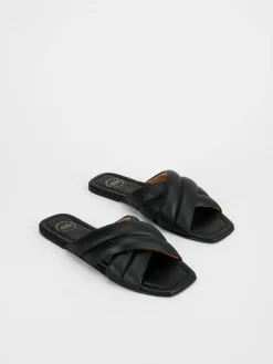 ATP Atelier Cotti Nappa Platta Sandaler Svart Cheap