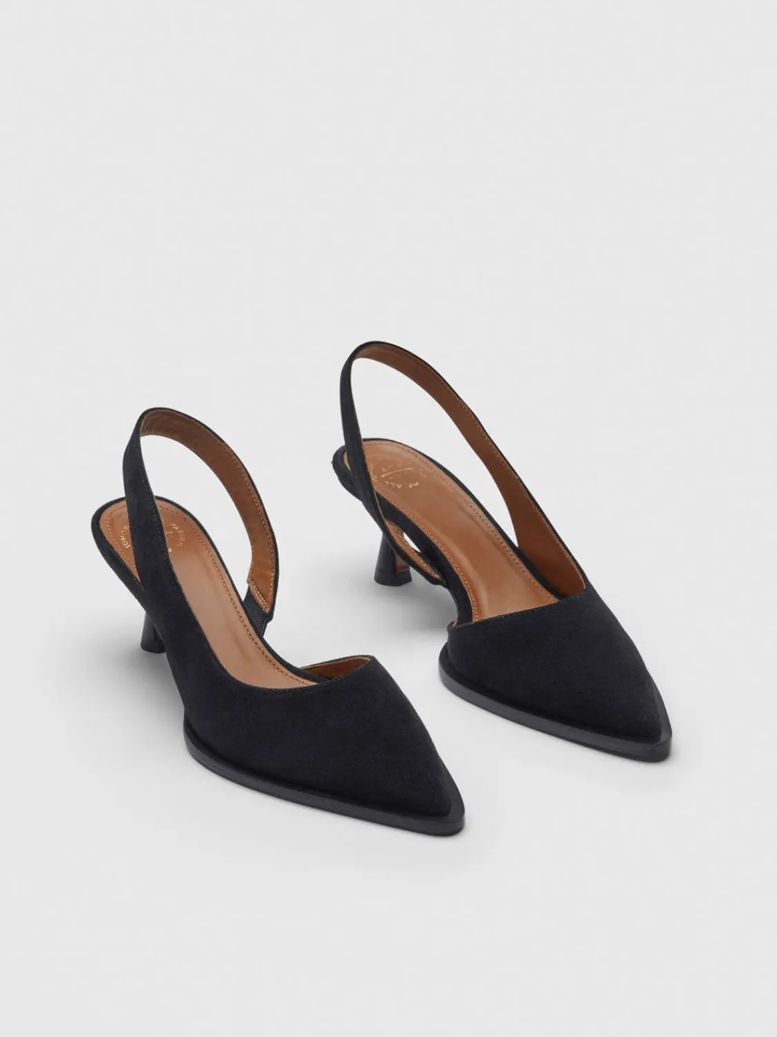 ATP Atelier Desana Slingbacks I Mocka Svart Best