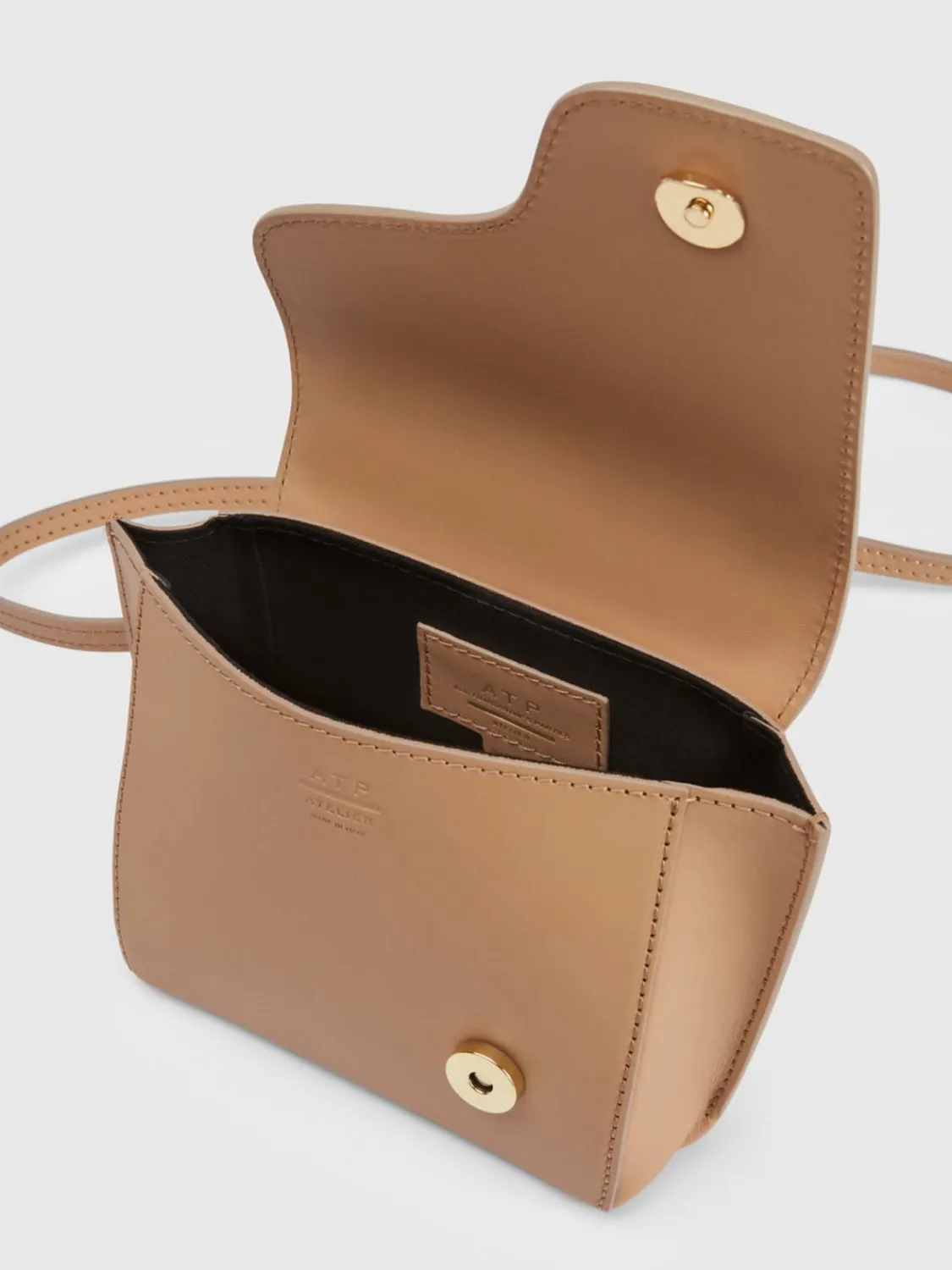 ATP Atelier Montalbano Lader/Nappa Mini Handvaska Nocciola Cheap