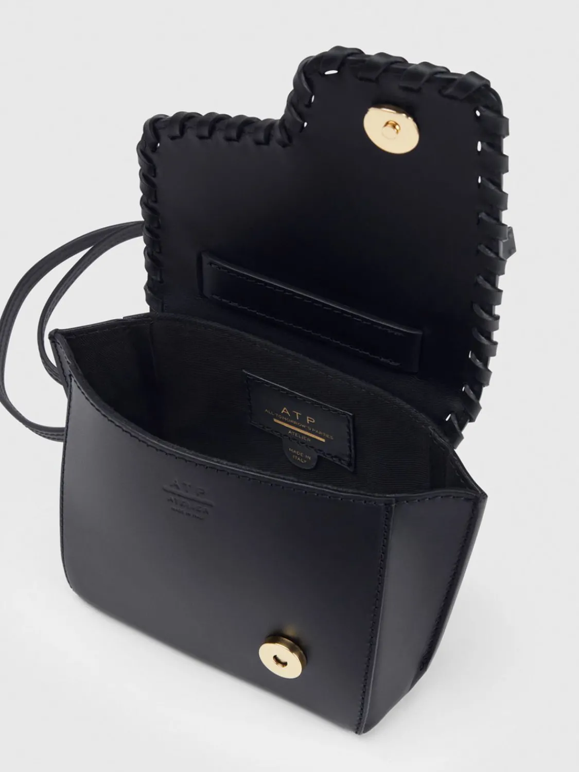 ATP Atelier Montalcino Stitch Lader Handvaska Svart Shop
