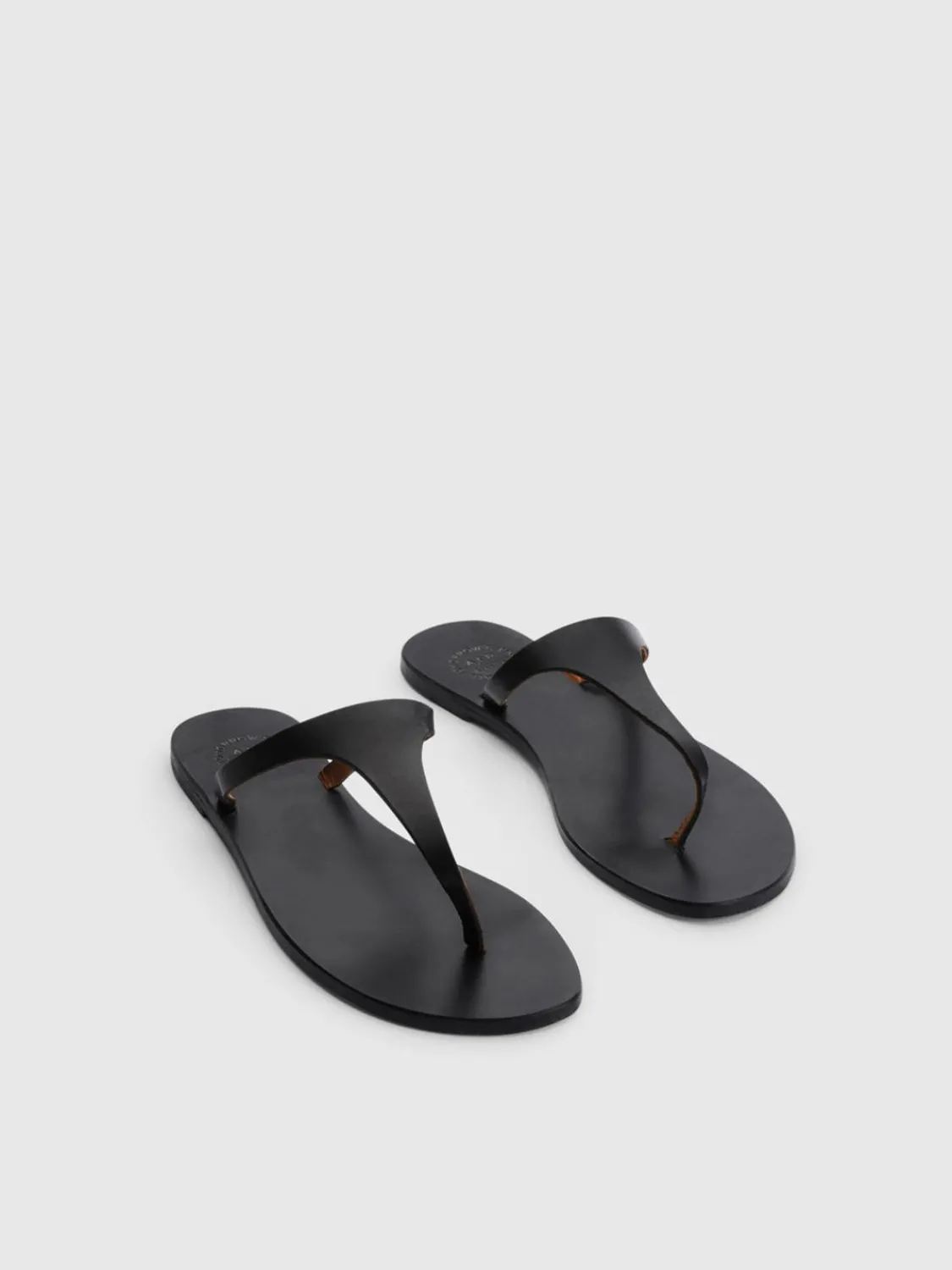 ATP Atelier Pesche Lader Platta Sandaler Svart Outlet