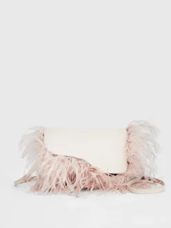 ATP Atelier Scarlino Nappa/Feathers Pouch Bag Kalksten Best Sale