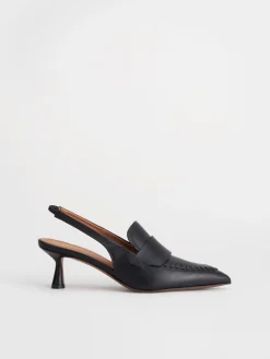 ATP Atelier Severino Lader Slingbacks Svart Cheap