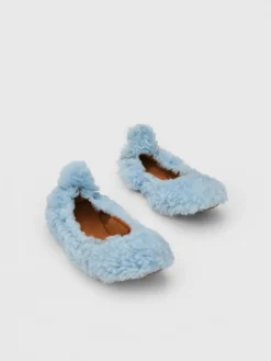 ATP Atelier Teano Shearling Ballet Flats Baby Bla Flash Sale