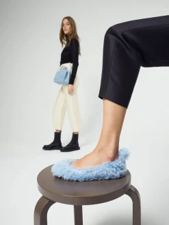ATP Atelier Teano Shearling Ballet Flats Baby Bla Flash Sale