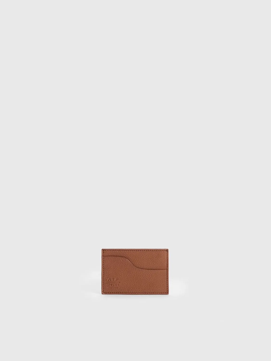 ATP Atelier Vinci Grained Lader Korthallare Brandy Flash Sale
